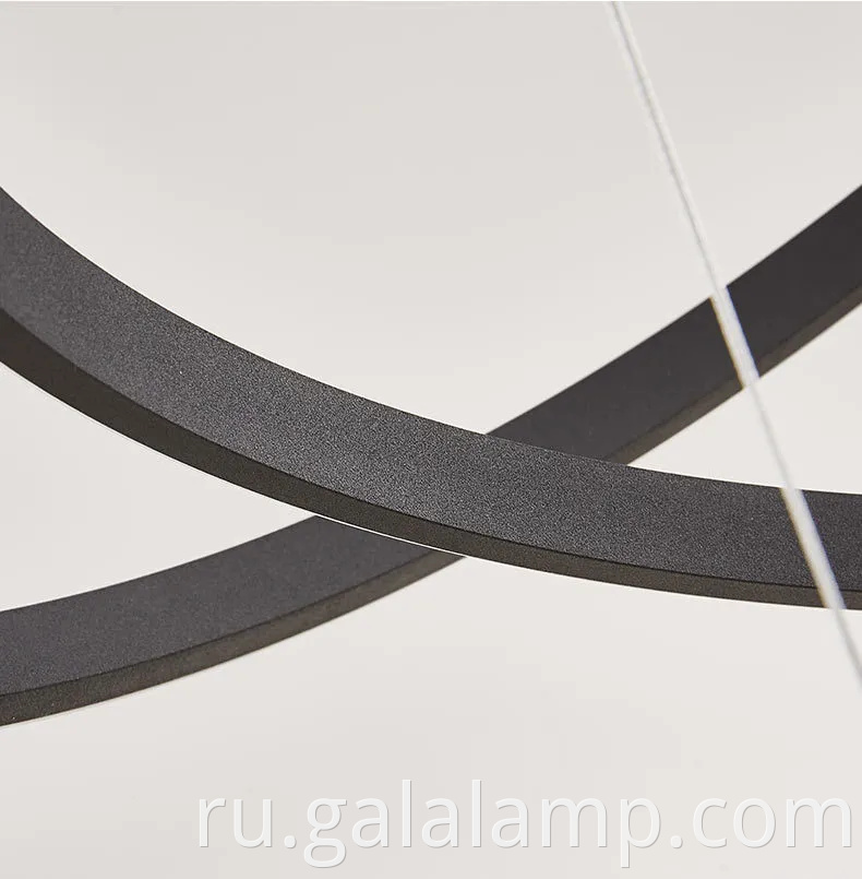 Роскошный декоративный круговой кольцо подвесной светильник для современной гостиной